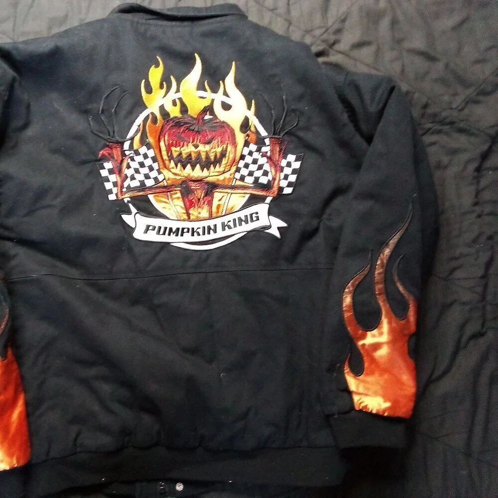 Disney Nightmare Before Christmas Jack Skellington Pumpkin King Bomber Jacket